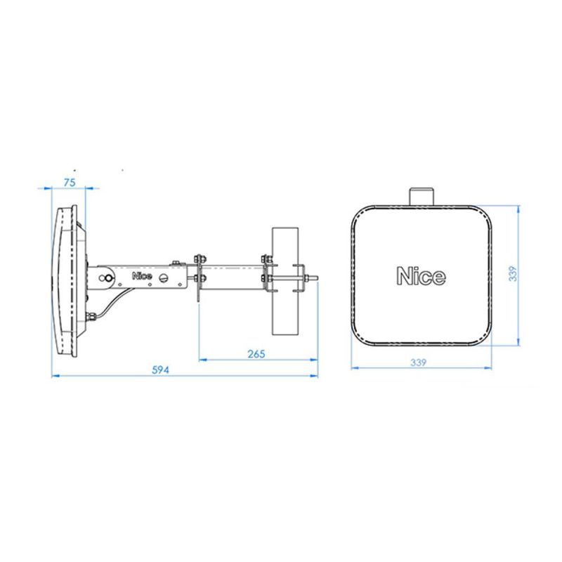 Antena Veicular Uhf RTAG3000 Nice Linear Hcs 915mhz