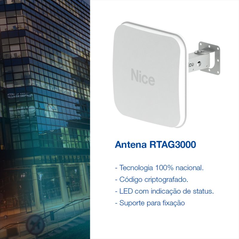 Antena Veicular Uhf RTAG3000 Nice Linear Hcs 915mhz